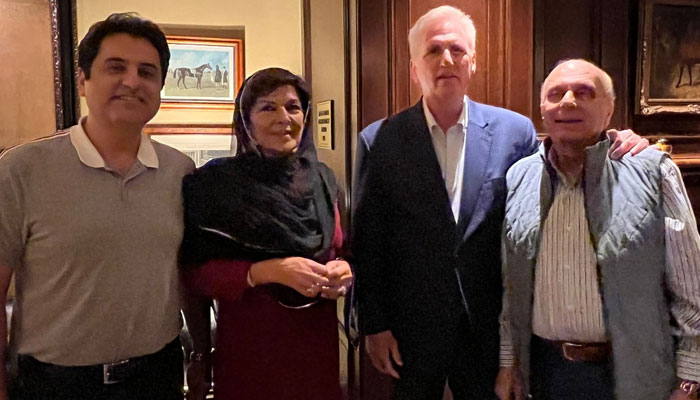 علیمہ خان کی امریکی ایوان نمائندگان کے اسپیکر سے غیر رسمی ملاقات ہیوسٹن میں ہوئی— فوٹو: جیو نیوز
