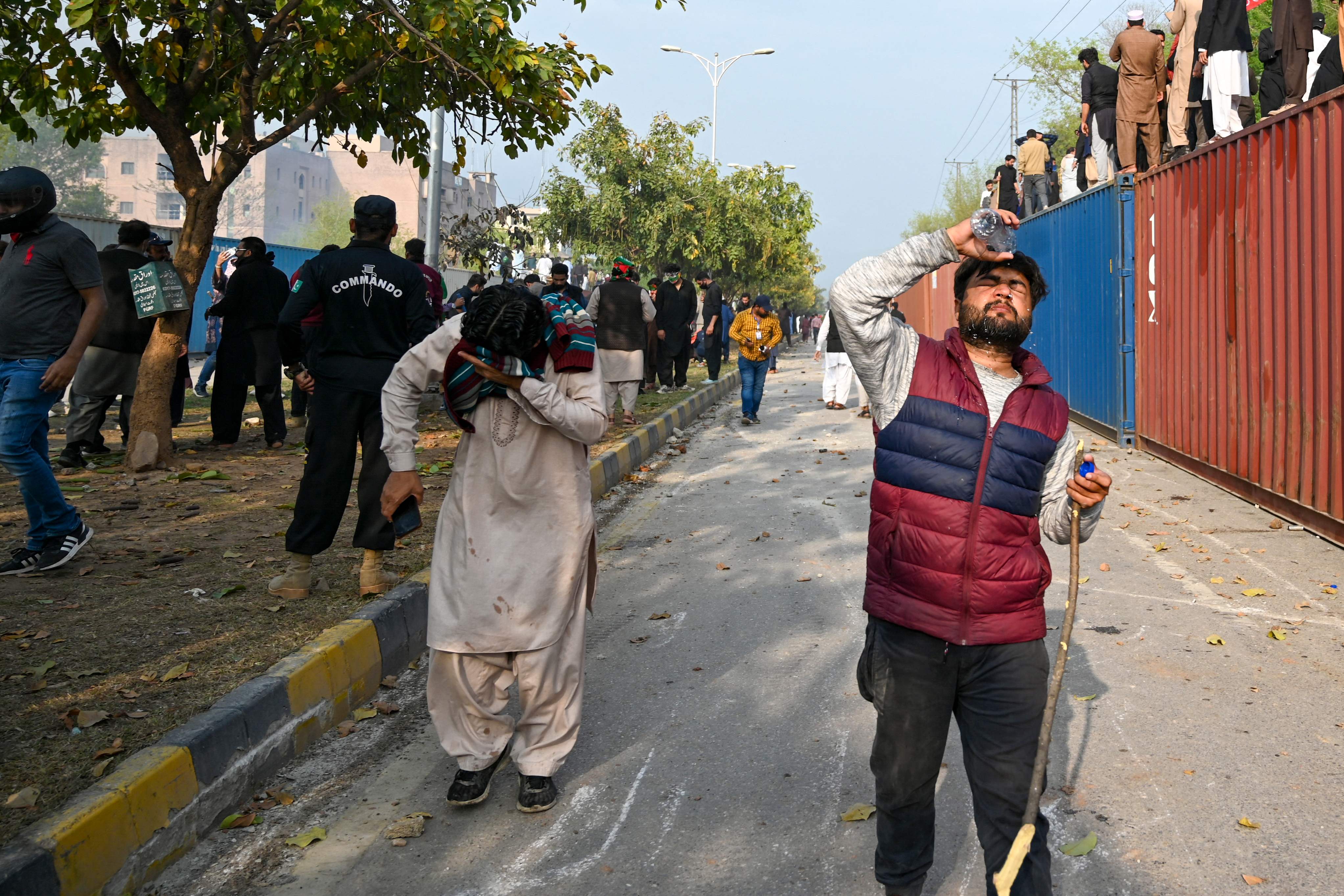 The police also used tear gas to disperse the activists — Photo: AFP