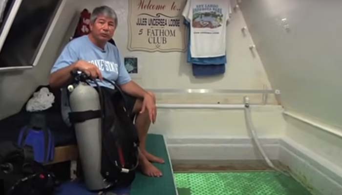 US professor and former Navy diver Joe Dattori spent 100 days at the bottom of the ocean, but the question is why did he do it and how did he survive?__Photo Screen Grab