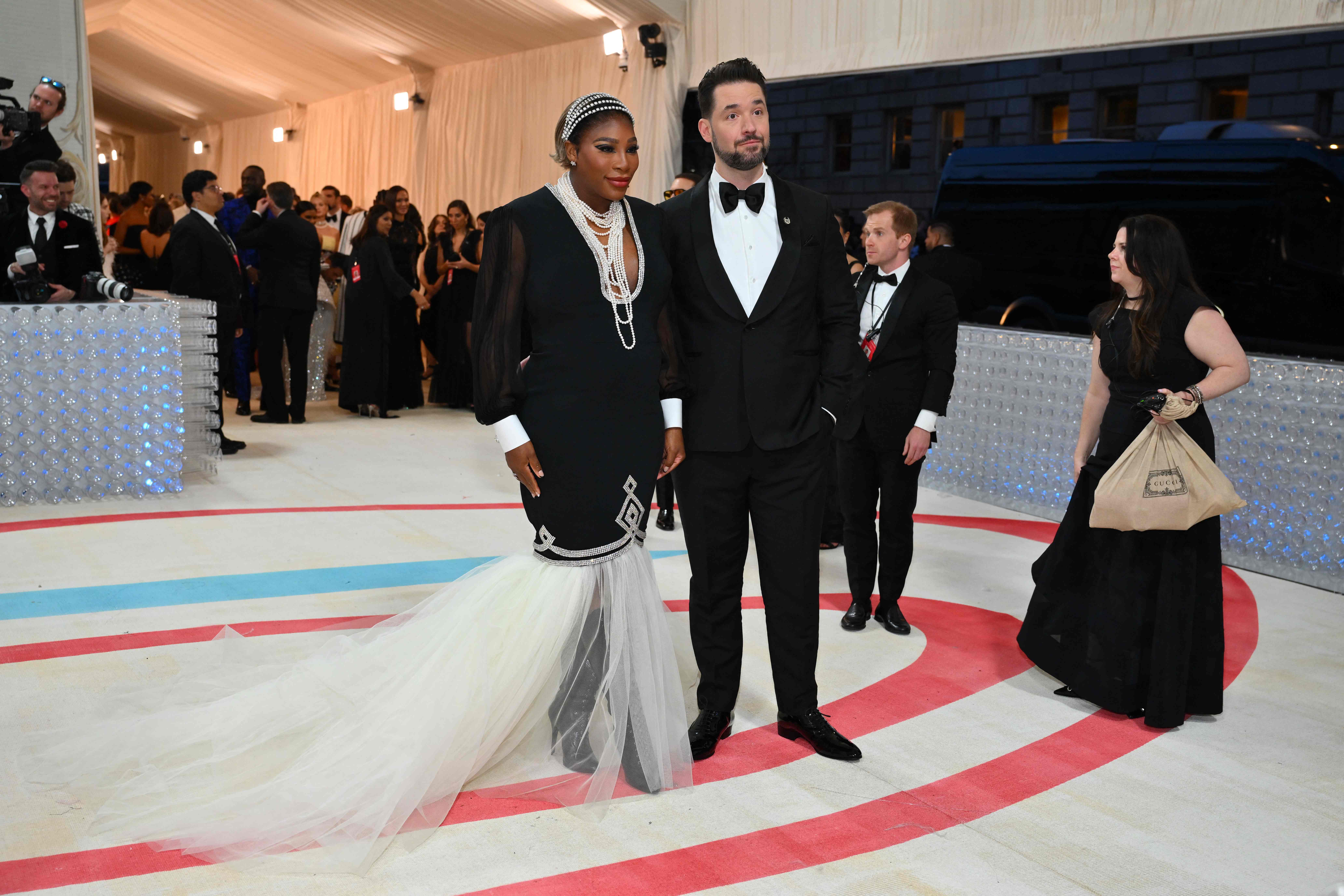 American tennis star Serena Williams with her husband Alexis Ohanian — Photo: AFP