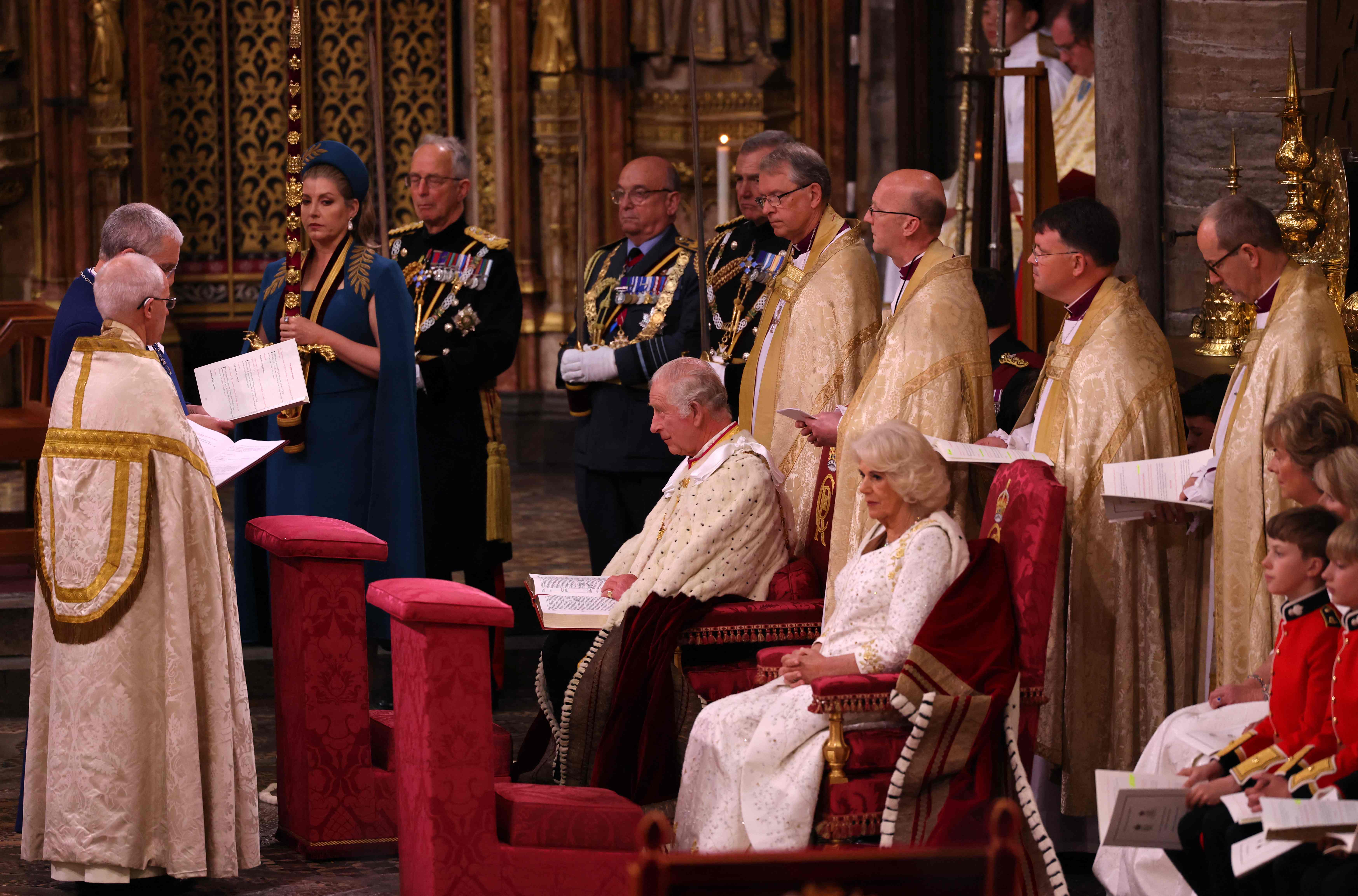 King Charles and his wife Camilla Parker are being read before their coronation