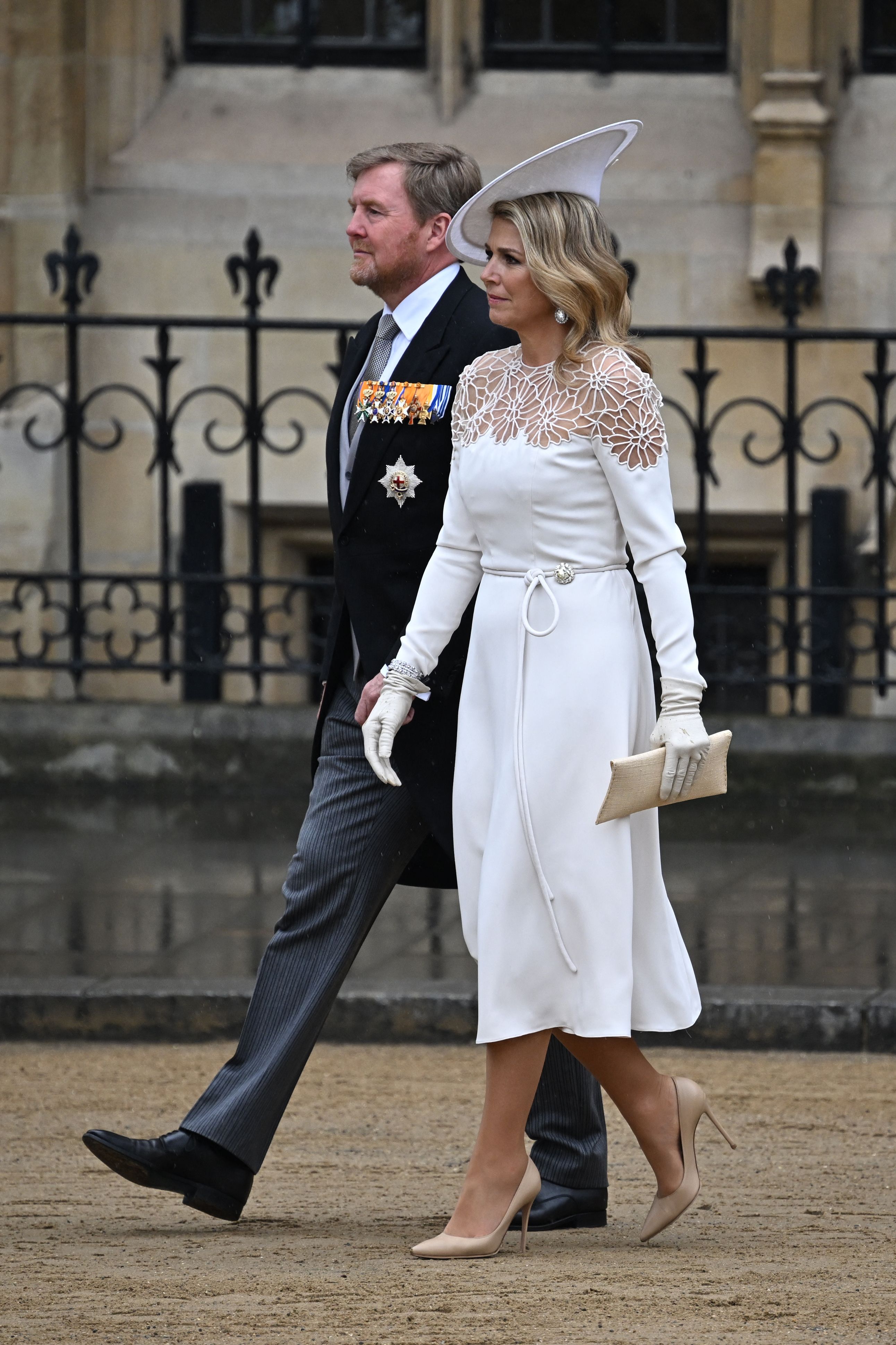 Queen Maxima of the Netherlands and King Willem-Alexander came to attend the coronation