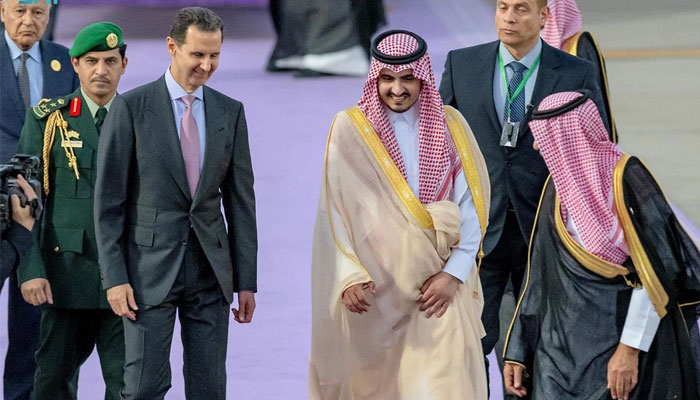 Syrian President Bashar al-Assad was welcomed by Saudi officials upon his arrival at Jeddah Airport - Photo: Saudi Press Agency