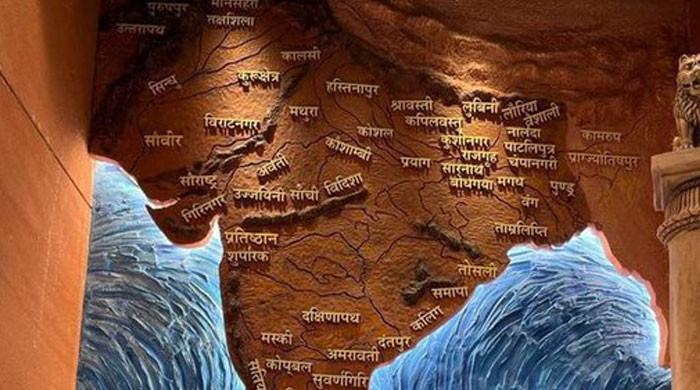 بھارتی پارلیمنٹ کی دیوار پر’اکھنڈ بھارت‘ کے نقشے نے مودی حکومت کےعزائم  واضح کردیے