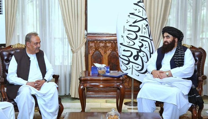 کابل میں ہونے والی ملاقات میں دونوں ممالک کے درمیان اقتصادی اور تجارتی امور پر تبادلہ خیال کیا گی— افوٹو: افغان وزارت خارجہ