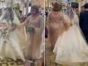 ویڈیو: شدید بارشوں کے باوجود دلہا دلہن پانی میں ڈوبے چرچ میں شادی کیلئے پہنچ گئے