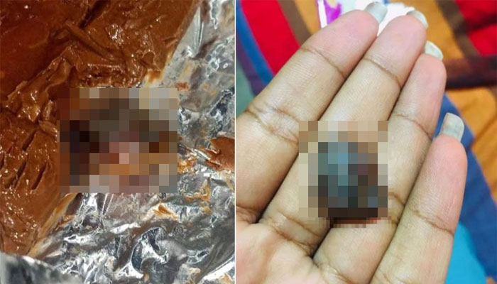 چاکلیٹ کھاتے ہوئے محسوس ہوا کہ کوئی ٹھوس چیز  منہ میں آگئی ہے: خاتون — فوٹو: سری لنکن میڈیا