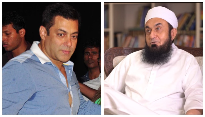 بھارت کی سابقہ اداکارہ ثنا خان اور مفتی انس کے بیٹے کا نام مولانا طارق جمیل کے نام پر رکھا گیا جس پر مولانا نے ردعمل دیا__فوٹو: اسکرین گریب