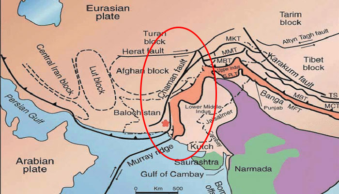 بلوچستان میں زیرِ زمین چمن فالٹ لائن میں تیز لرزش ریکارڈ کی گئی ہے اور اس علاقے میں اگلے دو دن میں کوئی طاقتور زلزلہ آ سکتا ہے،ایس ایس جی ایس— فوٹو:فائل