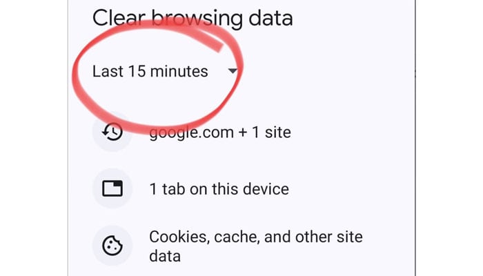 آپ اب کروم پر آخری 15 منٹ کی ہسٹری ڈیلیٹ کر سکتے ہیں / اسکرین شاٹ