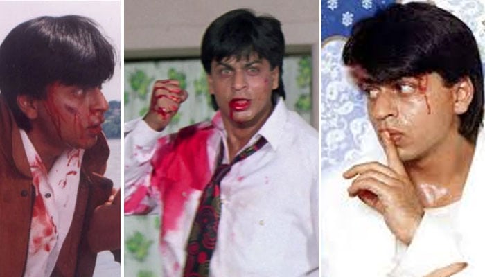 شاہ رخ خان نے اپنے فلمی کیرئیر کے آغاز میں اینٹی ہیرو کرداروں سے پہچان بنائی— فوٹو: فائل