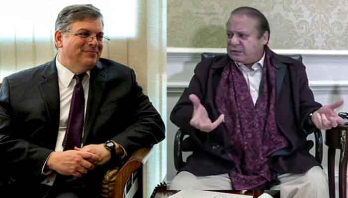 ڈونلڈ بلوم سے ملاقات میں نواز شریف نے دونوں ممالک کے باہمی تعلقات کی اہمیت پر زور دیا۔ فوٹو فائل