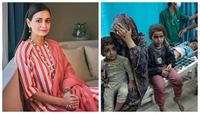 ہمیں بچوں سے متعلق سوچنا چاہیے جو بغیر کسی جرم کے ہولناک جنگوں کا شکار ہوگئے اور وہ بے بس ہیں: بھارتی اداکارہ__فوٹو: انسٹاگرام/دیا مرزا