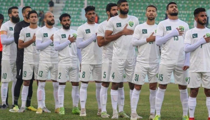 پاکستان اور اردن کی فٹبال ٹیموں کا میچ 21 مارچ کو جناح اسٹیڈیم اسلام آباد میں کھیلا جائے گا— فوٹو: فائل