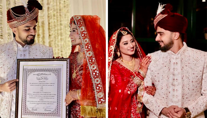 عادل خان نے اپنی شادی سے متعلق بھارتی میڈیا پر چلنے والی خبروں کی تصدیق کیلئے انسٹاگرام پر سومی خان سے شادی کی تصاویر شیئر کیں/ فوٹو انسٹاگرام