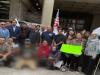 امریکا: آئی ایم ایف دفتر کے باہر پی ٹی آئی کا مظاہرہ، قرض کیلئے کڑی شرائط لگانے کا مطالبہ