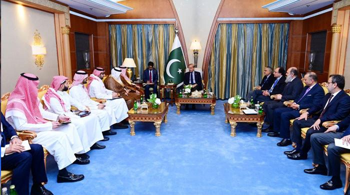 ریاض: وزیراعظم سے سعودی وفدکی ملاقات، پاکستان میں سرمایہ کاری میں گہری دلچسپی کا اظہار