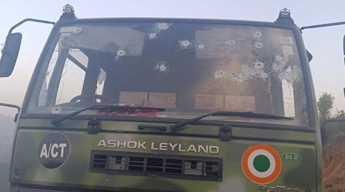 مقبوضہ کشمیر میں بھارتی ائیر فورس کے قافلے پر حملہ، ایک فوجی ہلاک، 5 زخمی