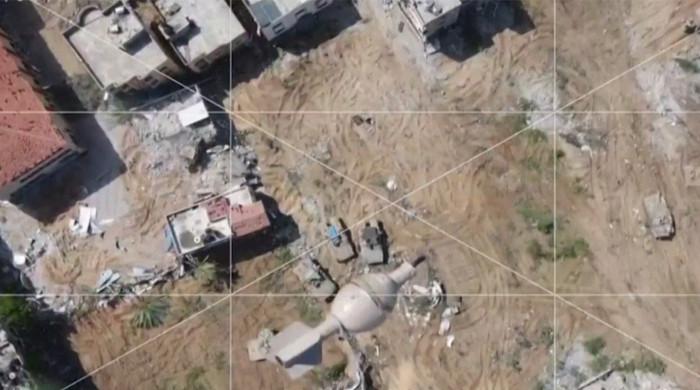 حماس نے ڈرون کے ذریعے اسرائیلی ٹینک پر بم گرانے کی ویڈیو جاری کردی