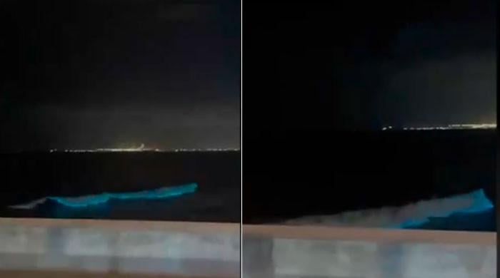 کراچی: سی ویو پر  لہروں میں نیلی روشنی نظر آنے کی وائرل ویڈیو ، وجہ کیا ہے؟