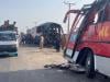 خیرپور: قومی شاہراہ پر  تیز رفتاری کے باعث بس الٹ گئی، ڈرائیور سمیت 4 افراد جاں بحق
