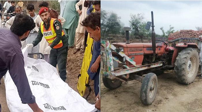لاہور: اینٹوں سے بھری ٹریکٹر ٹرالی کو حادثہ، مزدور باپ بیٹا جاں بحق
