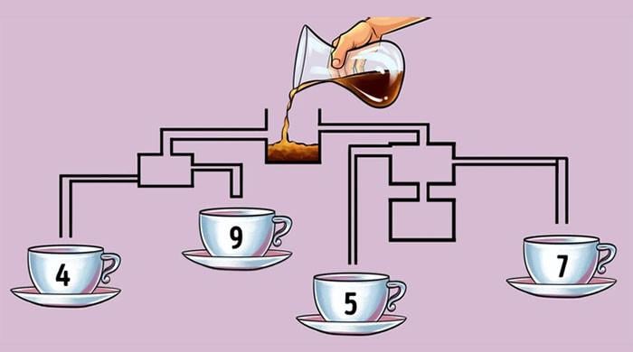 سب سے پہلے کونسا کپ بھرے گا، کیا اس پہیلی کا جواب دے سکتے ہیں؟