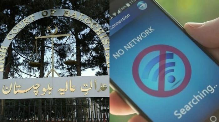 بلوچستان: موبائل فون سگنل اور انٹرنیٹ بندش کیخلاف درخواست سماعت کیلئے منظور