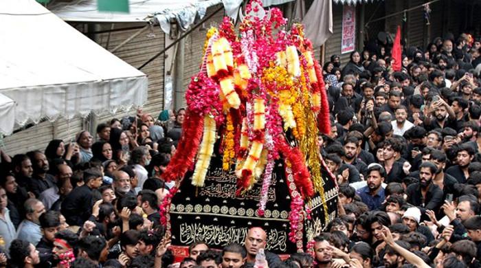 شہدائےکربلا کےچہلم کے موقع پر ملک کے مختلف شہروں میں نکالےگئےجلوس اختتام پذیر 
