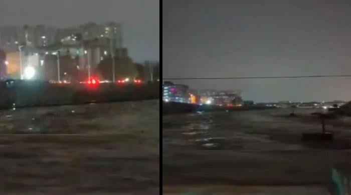 بارش اور  تھڈو ڈیم بھرنےکے بعد ملیر اور لیاری ندیاں بھپر گئیں، پانی رہائشی علاقوں میں داخل