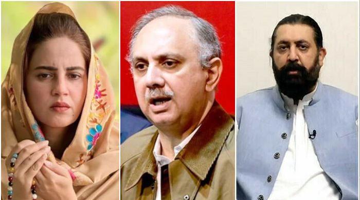 سنگجانی جلسہ کیس: پی ٹی آئی رہنماؤں عمر ایوب، شیخ وقاص اور زرتاج گل کے وارنٹ گرفتاری جاری