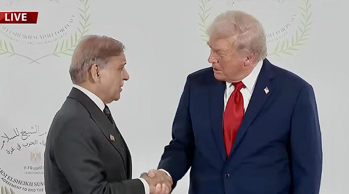 غزہ امن سربراہ اجلاس: وزیر اعظم کی امریکی صدر سے ملاقات، ٹرمپ نے گرمجوشی سے مصافحہ کیا