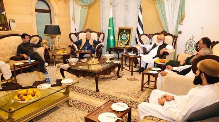 پی ٹی آئی وفد کی مولانا فضل الرحمان سے ملاقات، محمود خان اچکزئی کی اپوزیشن لیڈر نامزدگی پر اتفاق