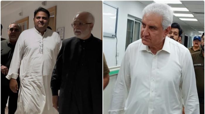 شاہ محمود سے پی کے ایل آئی میں فواد چوہدری، عمران اسماعیل اور دیگر کی ملاقات