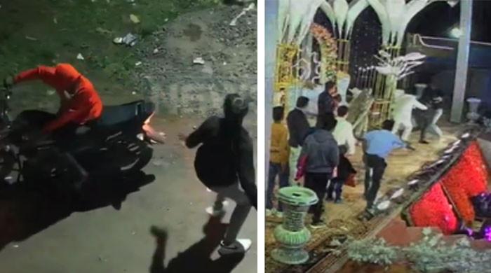 بھارت: شادی میں ڈانس کرتے دلہے پر چاقو سےکئی بار حملہ، ویڈیو ڈرون کیمرا  سے ریکارڈ