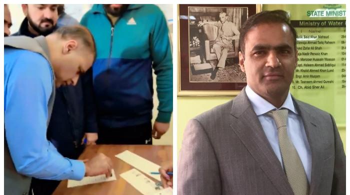 فیصل آباد: لیگی رہنما عابد شیر علی ووٹ کی رازداری پامال کرنے پر طلب