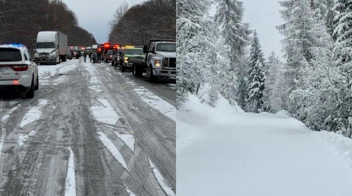 امریکا میں شدید برفباری سے نظام زندگی مفلوج،فلائٹ آپریشن متاثر، شاہراہوں پر حادثات