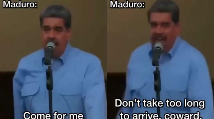 ’بزدلو! آؤ مجھے پکڑ کے دکھاؤ‘: وینزویلن صدر کی پرانی ویڈیو وائرل، ٹرمپ کا  بھی ردعمل سامنے آگیا