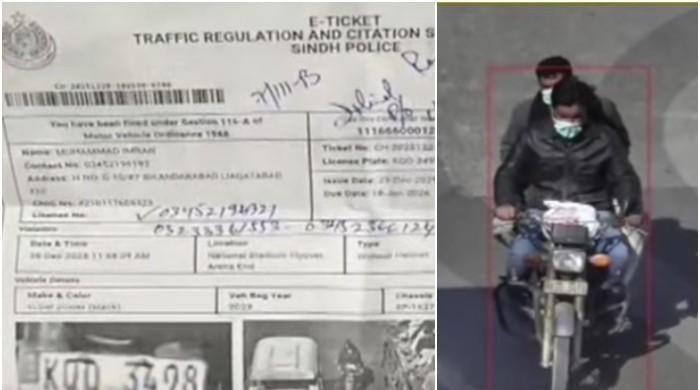 کراچی میں چوری شدہ موٹر سائیکل تو نہ ملی، 2 سال بعد مالک کو ای چالان موصول ہوگیا