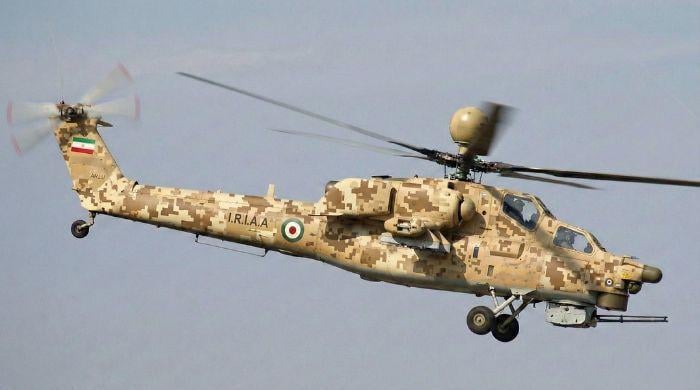 روسی ساختہ جنگی ہیلی کاپٹر تہران میں پرواز کرتا دکھائی دیا، ڈیفنس ویب سائٹ کا دعویٰ