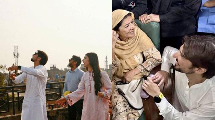 لاہور میں علیمہ خان کے بیٹے شاہریز  نے بھی بسنت منائی