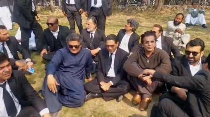 پی ٹی آئی ارکان پارلیمنٹ کا سپریم کورٹ کے باہر احتجاج، عمران خان کی اہلخانہ سے ملاقات کا مطالبہ