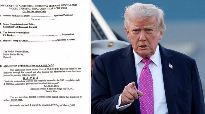امریکی صدر ڈونلڈ ٹرمپ کے خلاف کراچی کی عدالت میں درخواست دائر
