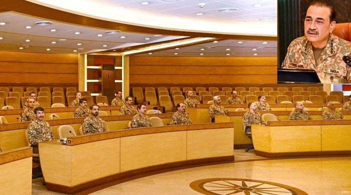 ایران کے سعودیہ پرحملے غیر ضروری کشیدگی ہیں، یہ حملے تنازع کےحل کی مخلصانہ کوششوں کو نقصان پہنچارہے ہیں: کورکمانڈرز کانفرنس