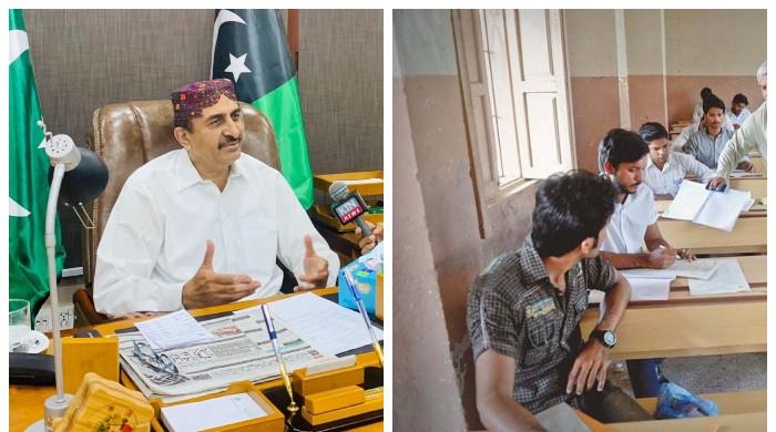 میٹرک امتحانات: وزیر بورڈ کا لیاری کے اسکول کا دورہ، بڑی تعداد میں طلبا نقل کرتے پکڑے گئے