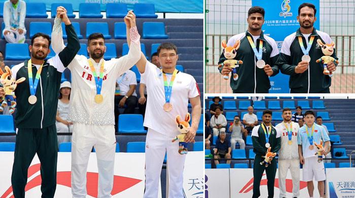 ایشین بیچ گیمز: پاکستانی پہلوان انعام بٹ کو  90 کلوگرام کیٹیگری کے فائنل میں شکست، سلور میڈل اسد اللہ کے نام
