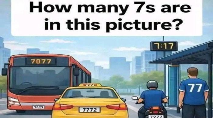 اس تصویر میں کتنے 7 موجود ہیں؟