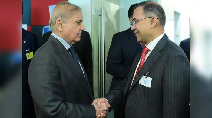 وزیراعظم شہباز شریف کی بنگلادیشی ہم منصب سے ملاقات، دوطرفہ تعلقات کو مزید مستحکم بنانے کے عزم کا اعادہ 