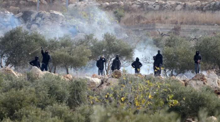 مقبوضہ مغربی کنارے میں اسرائیلی قابضین کا فلسطینیوں اور امریکی صحافی پر حملہ